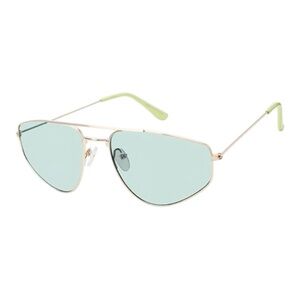 🆕 Juicy Couture Zillion In Shiny Gold and Pale Blue Gradient Pilot Sunglasses